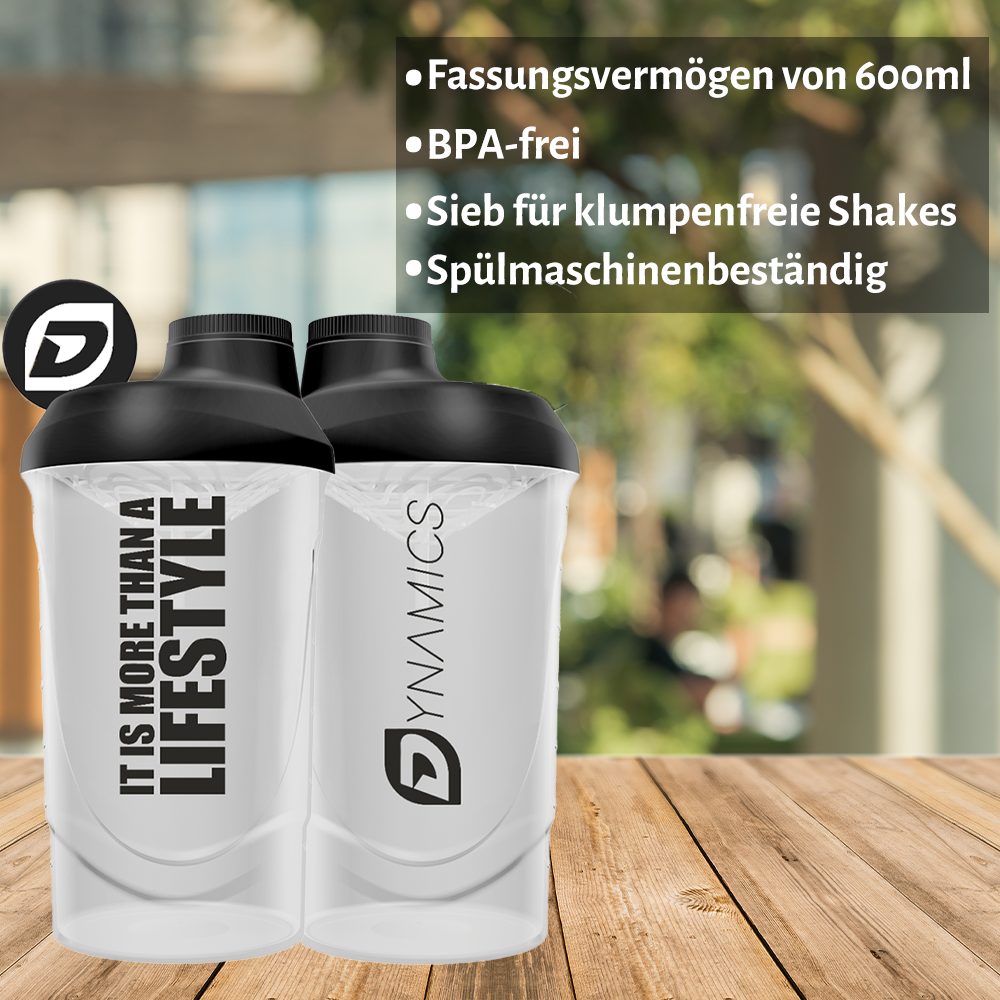 Dynamic Shakers Protein Shaker 600ml – Praktisch & Zuverlässig | Dynamics Nutrition